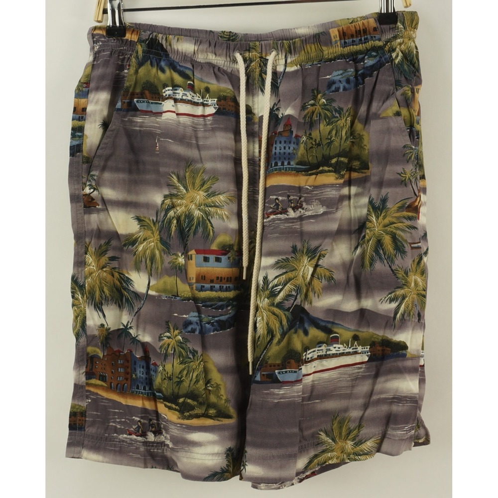 Karen Kane Havana Summer Bermuda Beach Shorts Men's Large Drawstring Adjustable
